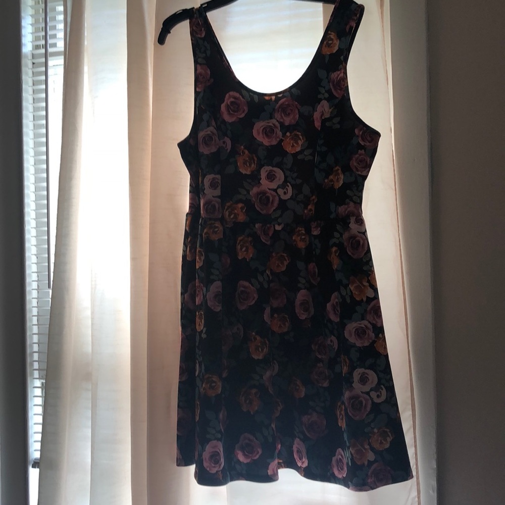 Black floral dress